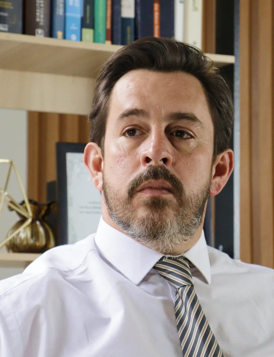 Retrato de Luiz Paulo de Castro Areco em seu escritório.